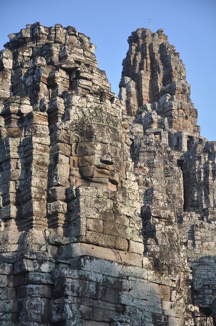 Angkor (Cambodia): statues at the Bayon