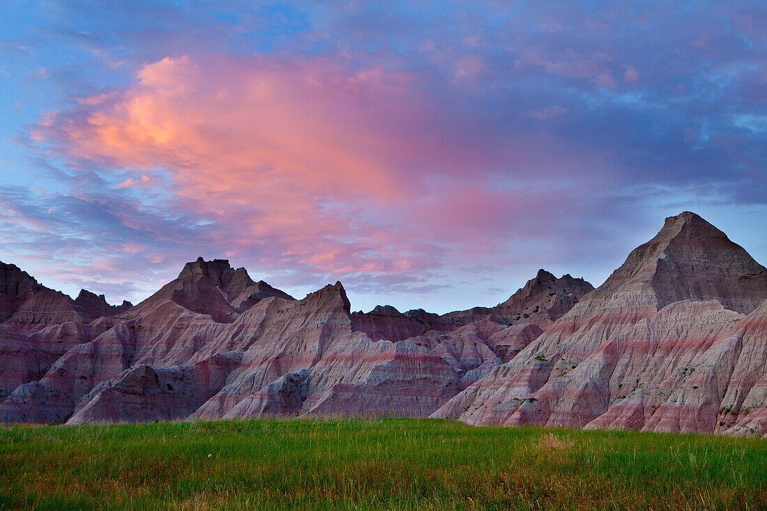 Badlands National Park, cloud, Landscape, scenic, south dakota, sunset, USA, S19-1190511, AGEFOTOSTOCK