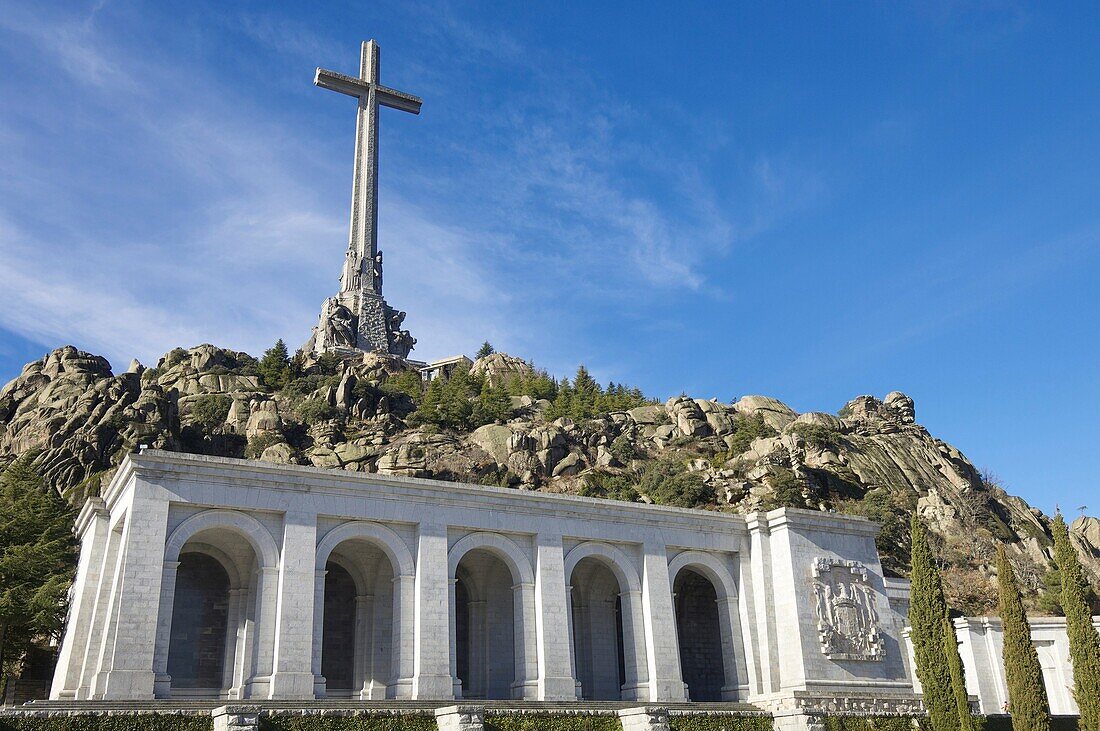 view of monument valley of the fallen in San Lorenzo del Escorial, Madrid, Spain