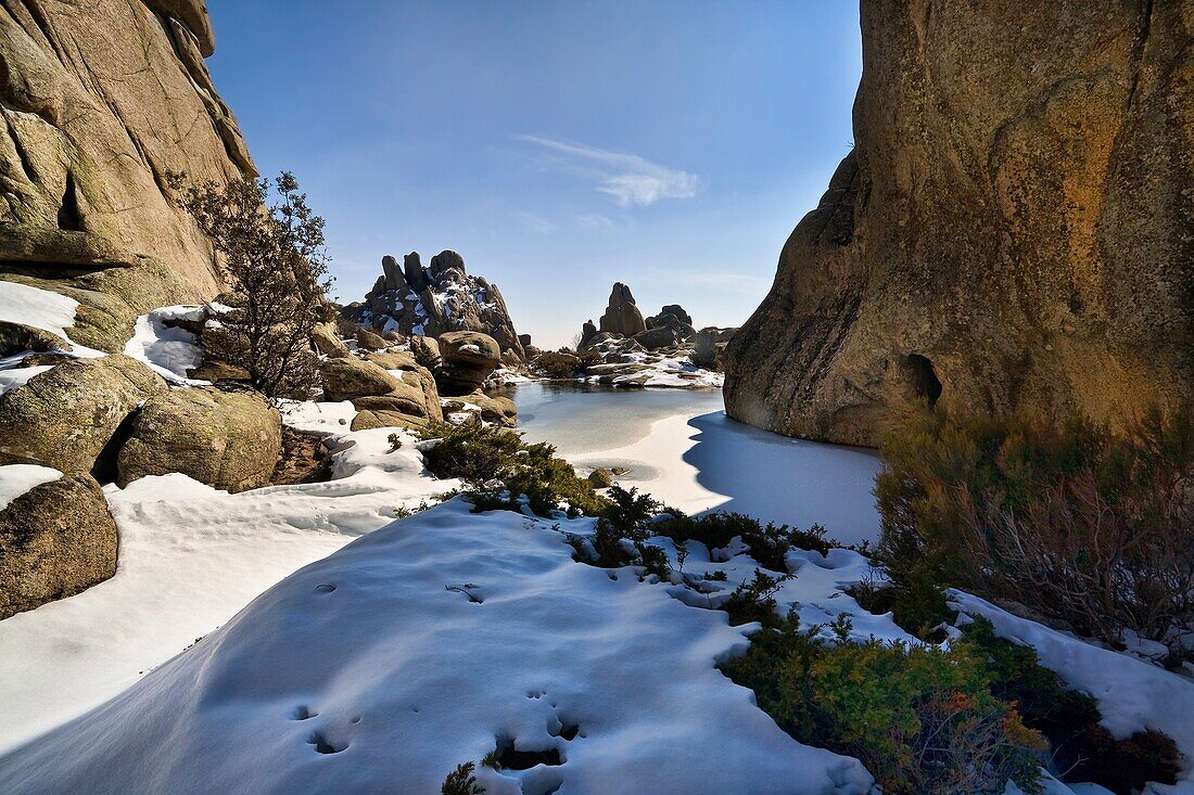 The Lagunilla in The Pedriza Regional Park Cuenca Alta del Manzanares Madrid