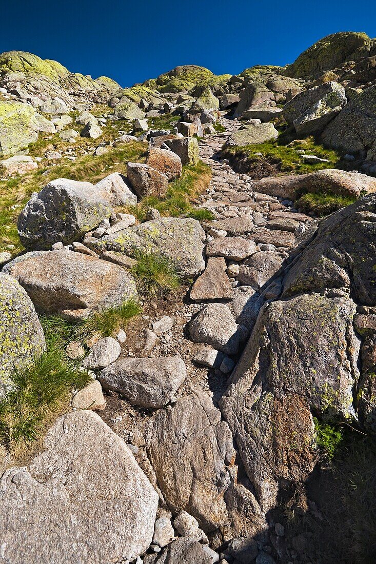 Laguna Grande road in Sierra de Gredos Ávila Castilla León Spain