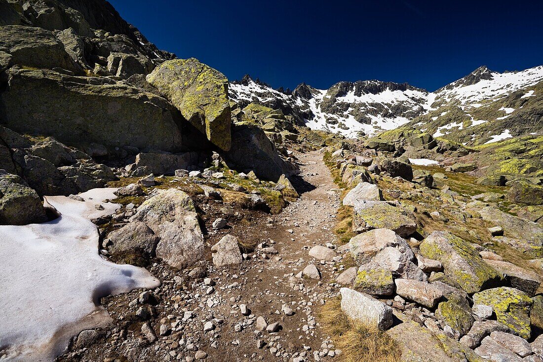 Road in the Circo de Gredos Avila Castilla León Spain