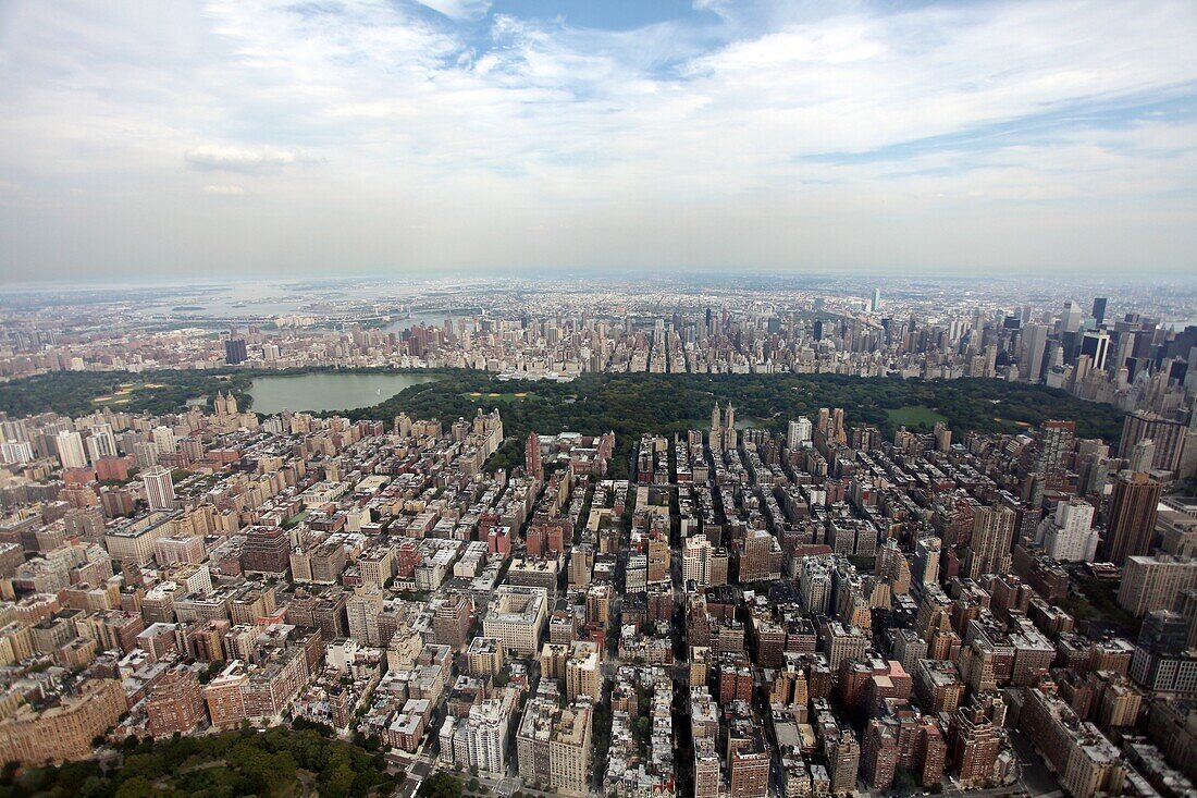 Aerial view of Central Park in Manhattan, New York city. USA.