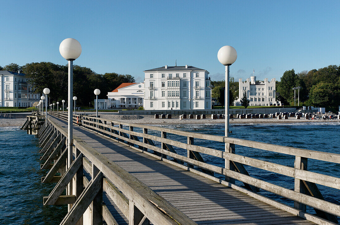 Seebrücke, Kempinski Grandhotel Heiligendamm, Mecklenburg-Vorpommern, Deutschland