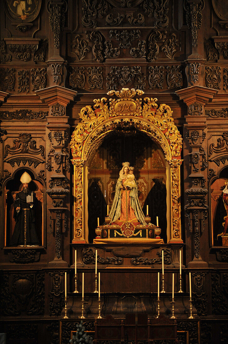 Altar in der Kloster-Kirche San Augustin, La Orotava, Teneriffa, Kanaren, Spanien