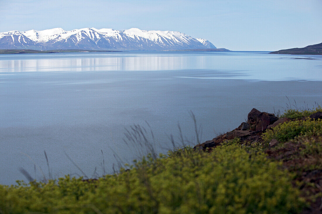 Entrance To The Fjord Of Akureyri, Capital Of The North, Northern Iceland, Europe, Iceland