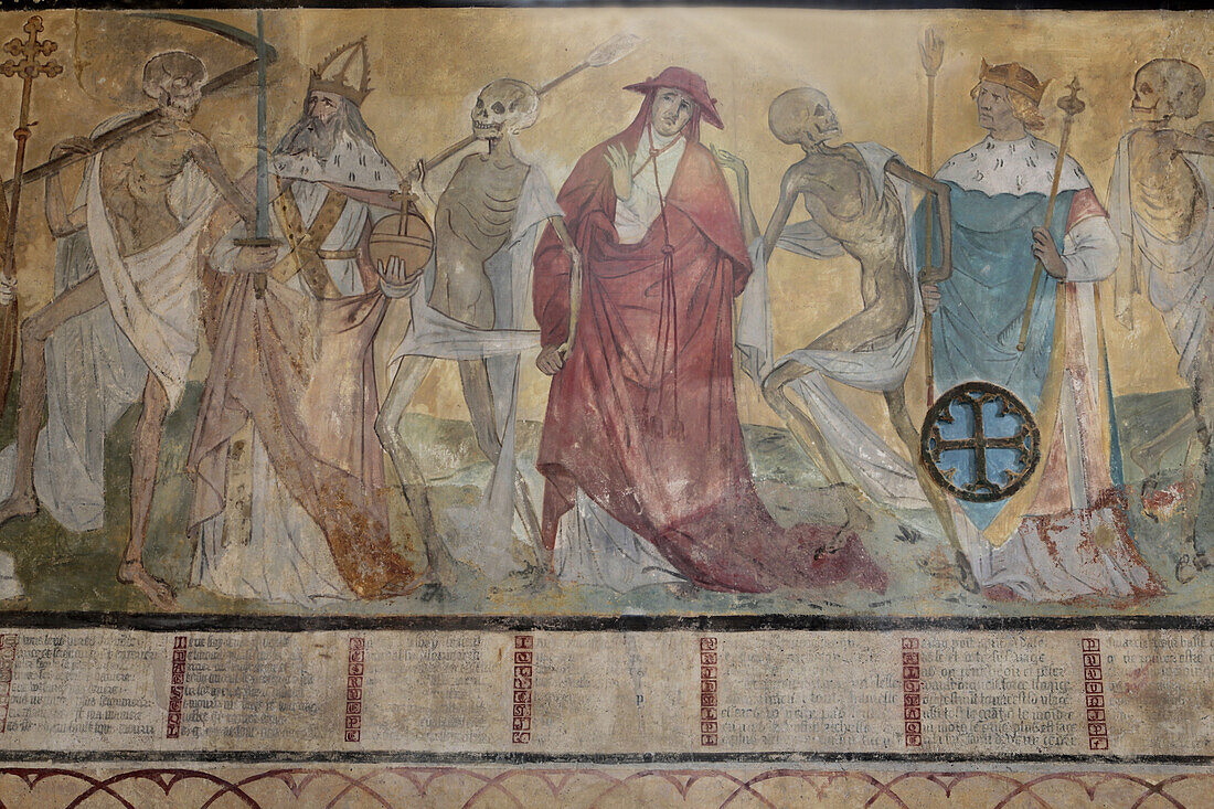 15Th Century Danse Macabre, Church Of Meslay-Le-Grenet, Eure-Et-Loir (28), France