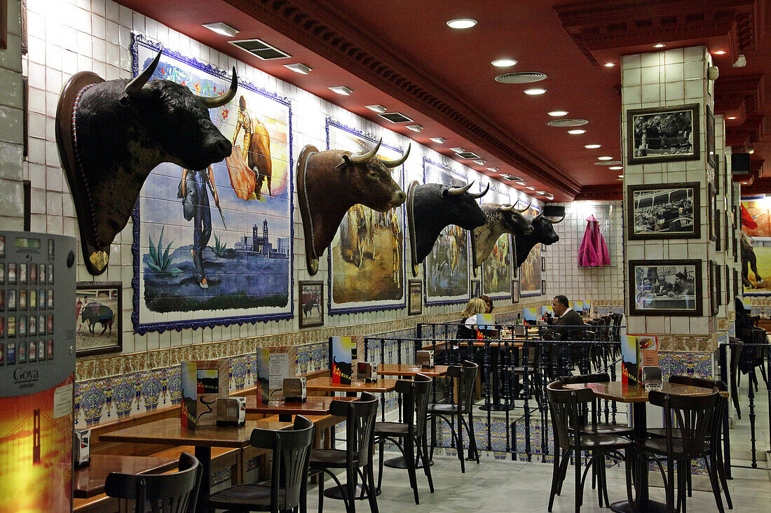 Bar With A Bullfighting Theme, Near The Plaza Santa Ana, Madrid, Spain