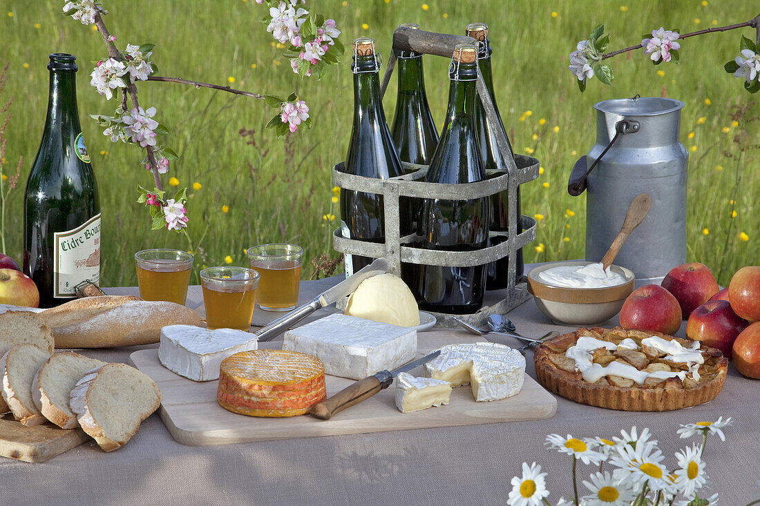 Regional Products Of Normandy (Cider, Milk, Bread, Norman Tart...), France