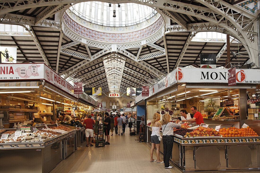 Market hall Mercado Central, Province Valencia, Valencia, Spain