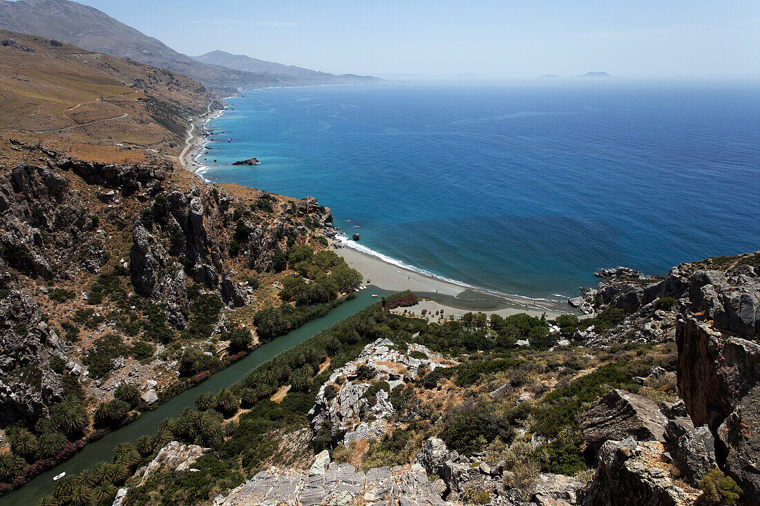 Preveli Beach, Finikas, Rethymno Prefecture, Crete, Greece