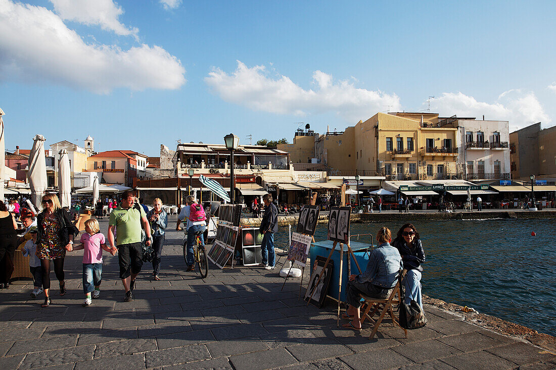 Venezianischer Hafen, Chania, Kreta, Griechenland