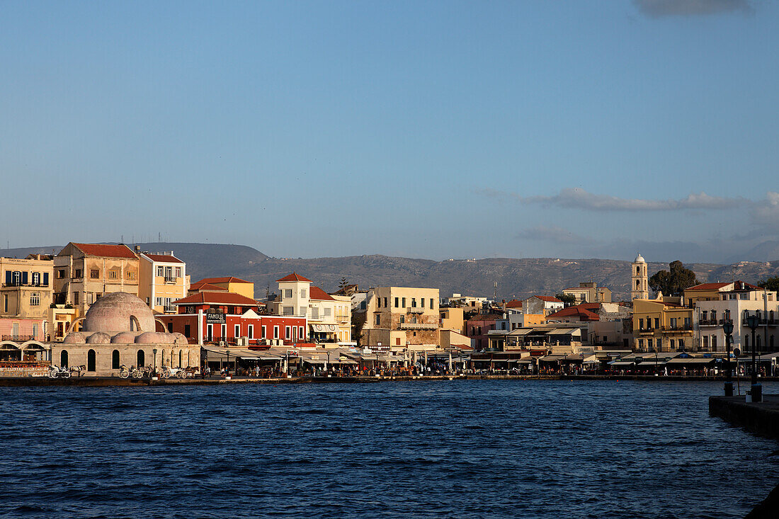 Turkish Mosque Yiali Tzami, Venetian port, Chania, Crete, Greece