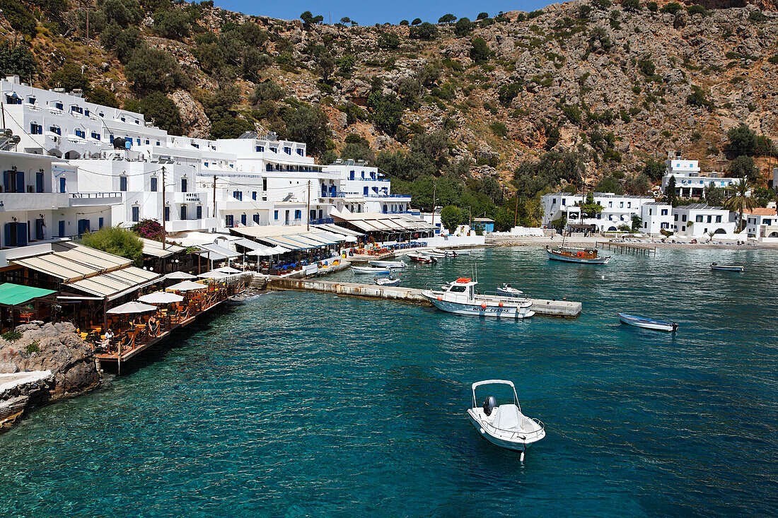 View to Loutro, Chania Prefecture, Crete, Greece