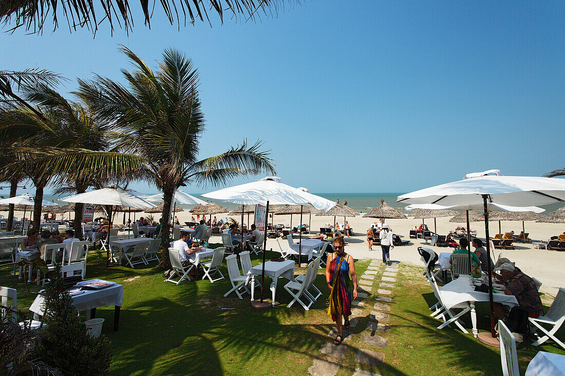 Beach restaurant, Cua Dai beach, Hoi An, Annam, Vietnam