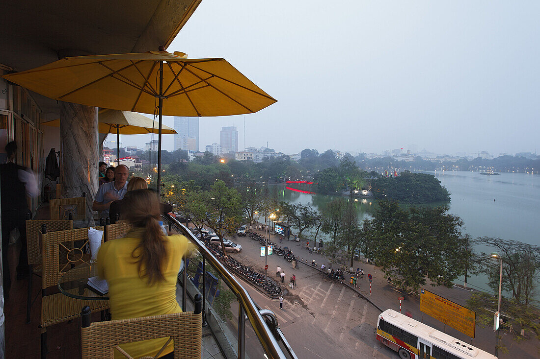 Restaurant near Hoan Kiem Lake, Hanoi, Bac Bo, Vietnam