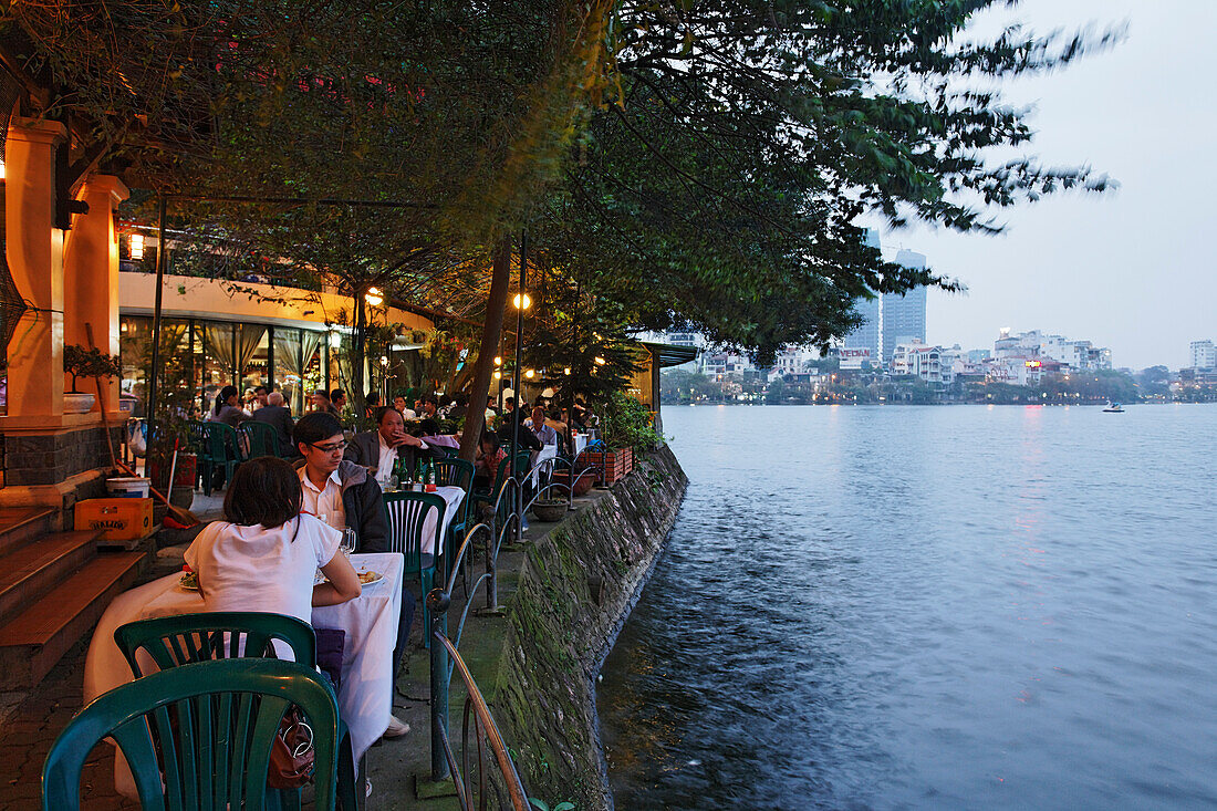 Restaurant near Truc Bach Lake, Hanoi, Bac Bo, Vietnam