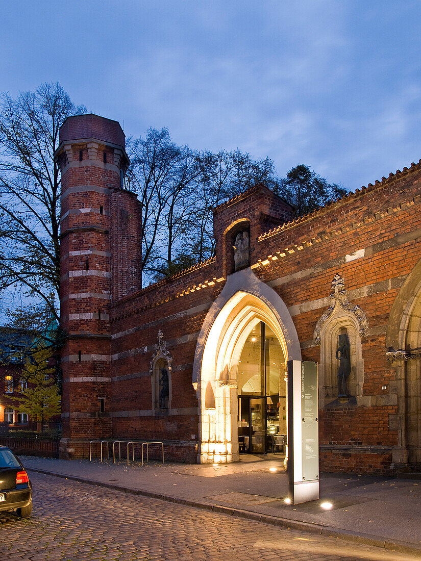 Entrance to the Saint Annen Museum, Hanseatic City of Luebeck, Schleswig Holstein, Germany