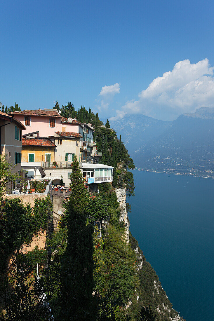 Restaurant Miralago, Terraces, Pieve, Treve, Lake Garda, Lombardy, Italy
