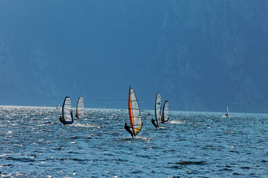 Windsurfer, Gardasee, Trentino, Italy