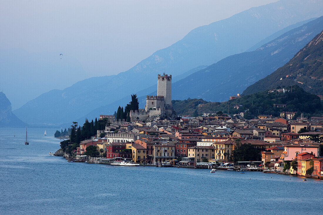 Lakeside, Scaliger Castle, Malcesine, Lake Garda, Veneto, Italy