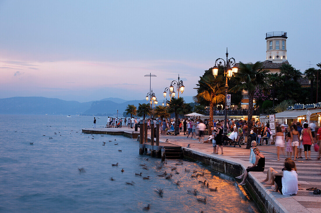 Promenade, Lazise, Lake Garda, Veneto, Italy