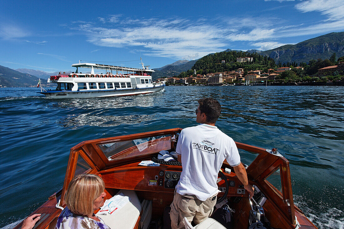 Excursion boats, Bellagio, Lake Como, Lombardy, Italy