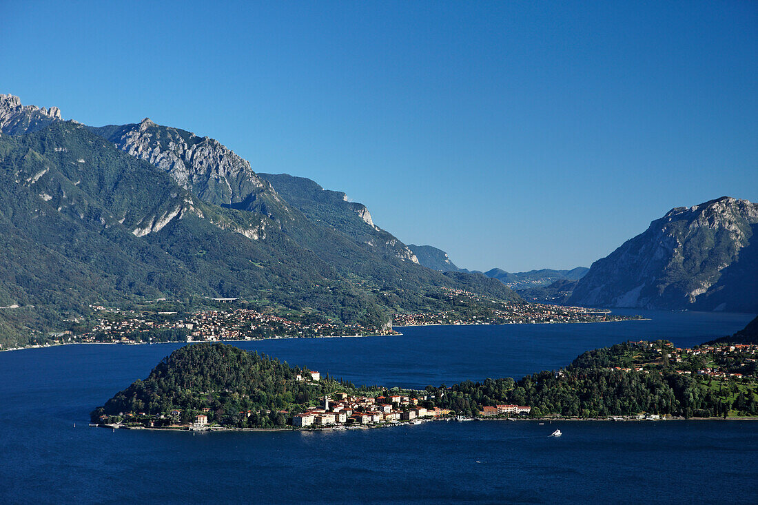 High angle view, Bellagio, Lake Como, Lombardy, Italy