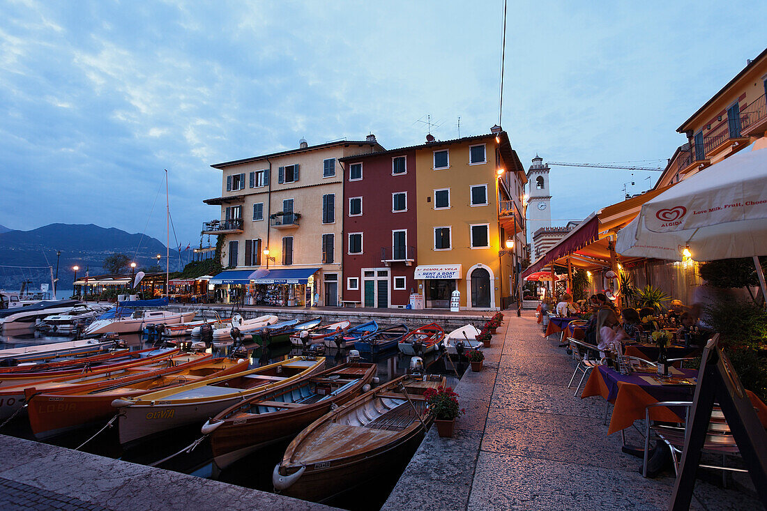 Boats, Harbor, Castelletto di Brenzone, Lake Garda, Veneto, Italy