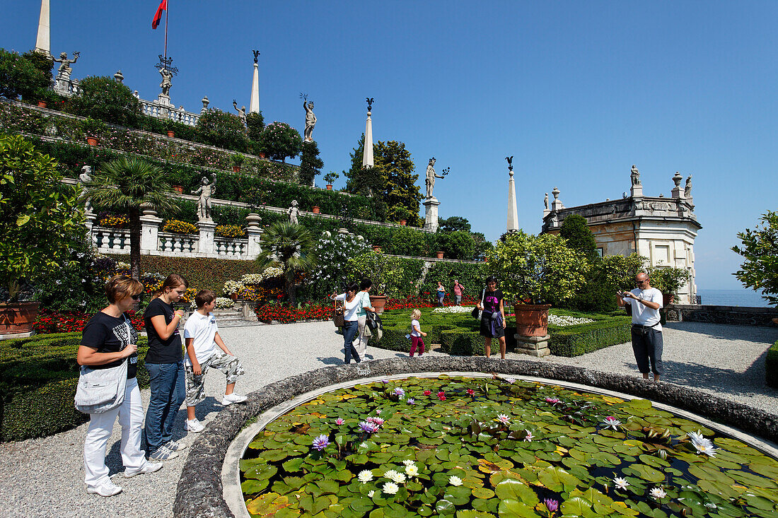 Park, Palazzo Borromeo, Isola Bella, Stresa, Lago Maggiore, Piemont, Italien