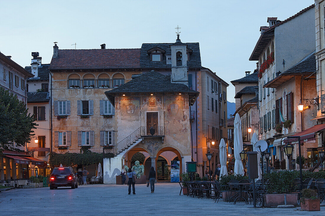 Square, Isola San Giulio, Lago d' Orta, Piedmont, Italy