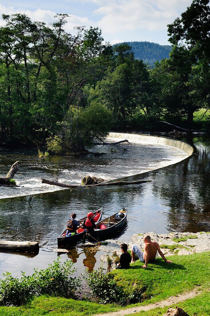 Horseshoe Falls on the River Dee, near Llangollen, the source of water for the Llangollen Canal, built by Thomas Telford A designated World Heritage Site