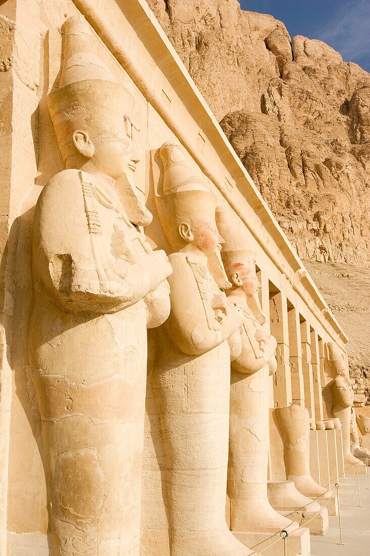 The temple of Queen Hatshepsut is seemingly carved out of the mountain