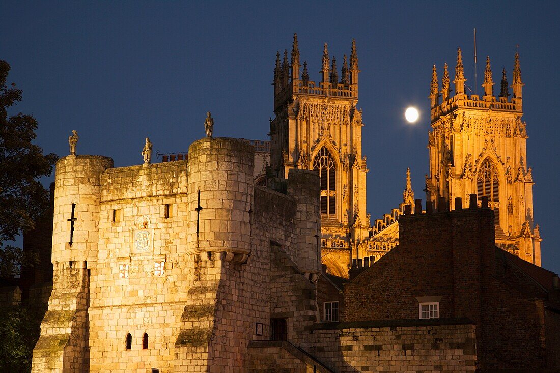 Bootham Bar and York Minster York Yorkshire England