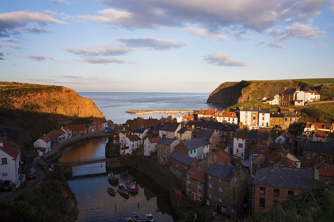 The Attractive Fishing Village of Staithes in North Yorkshire England