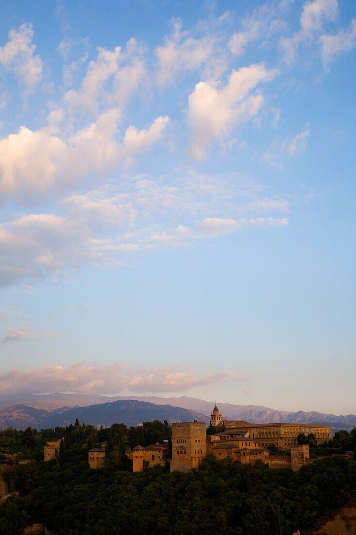 The Alhambra Palace from Mirador San Nicolas in the Albayzin Gra