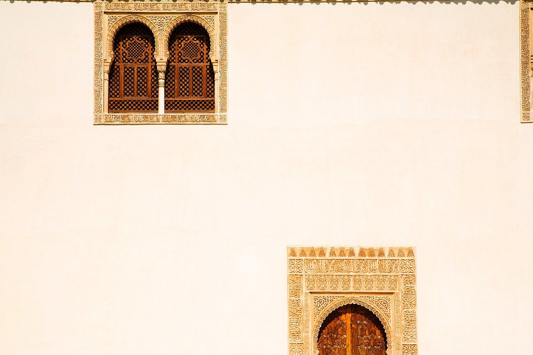 Door Detail Courtyard of the Myrtles Alhambra Palace Granada Spa