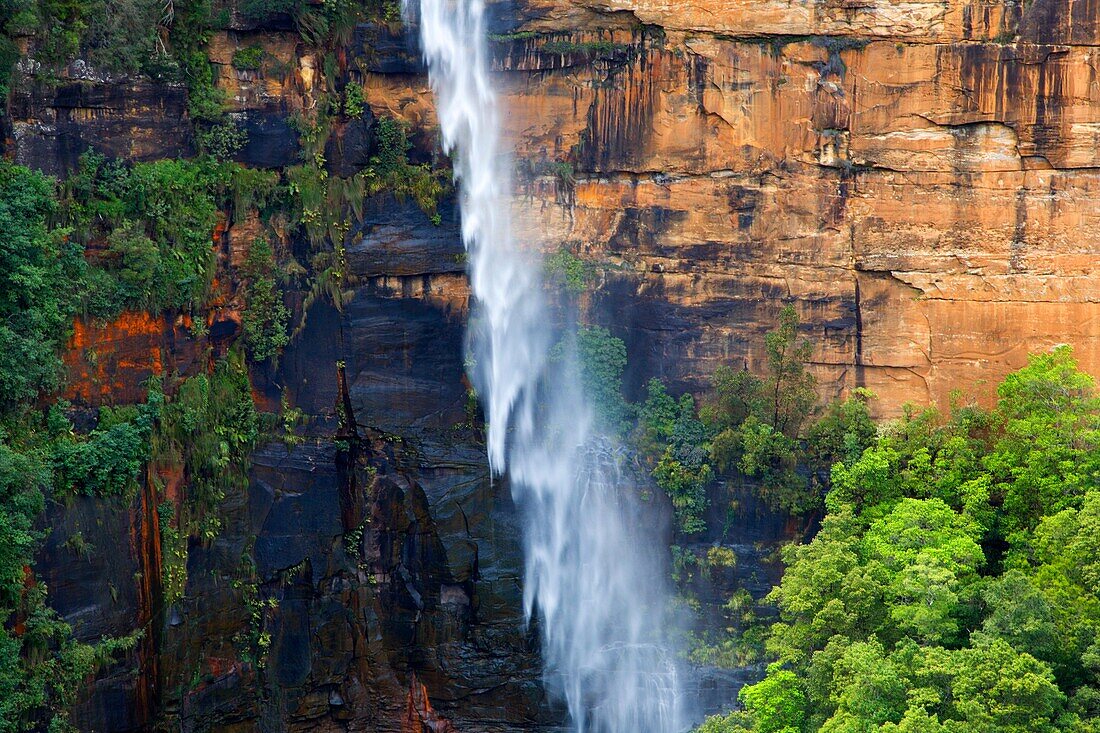 Fitzroy Falls blowing in the wind Southern Highlands New South Wales Australia