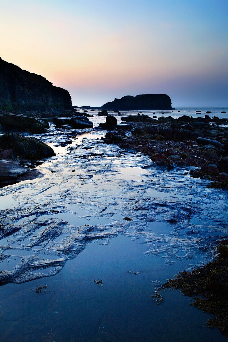 Saltwick Bay at Sunset Whitby North Yorkshire England