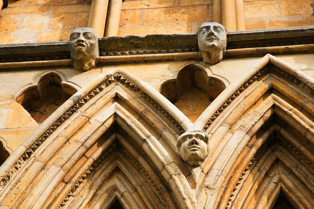Lincoln Cathedral Stonework Detail Lincoln Lincolnshire England