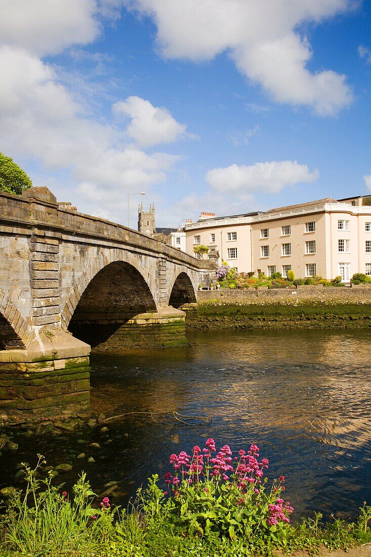 Bridge over the River Dart Totnes Devon England