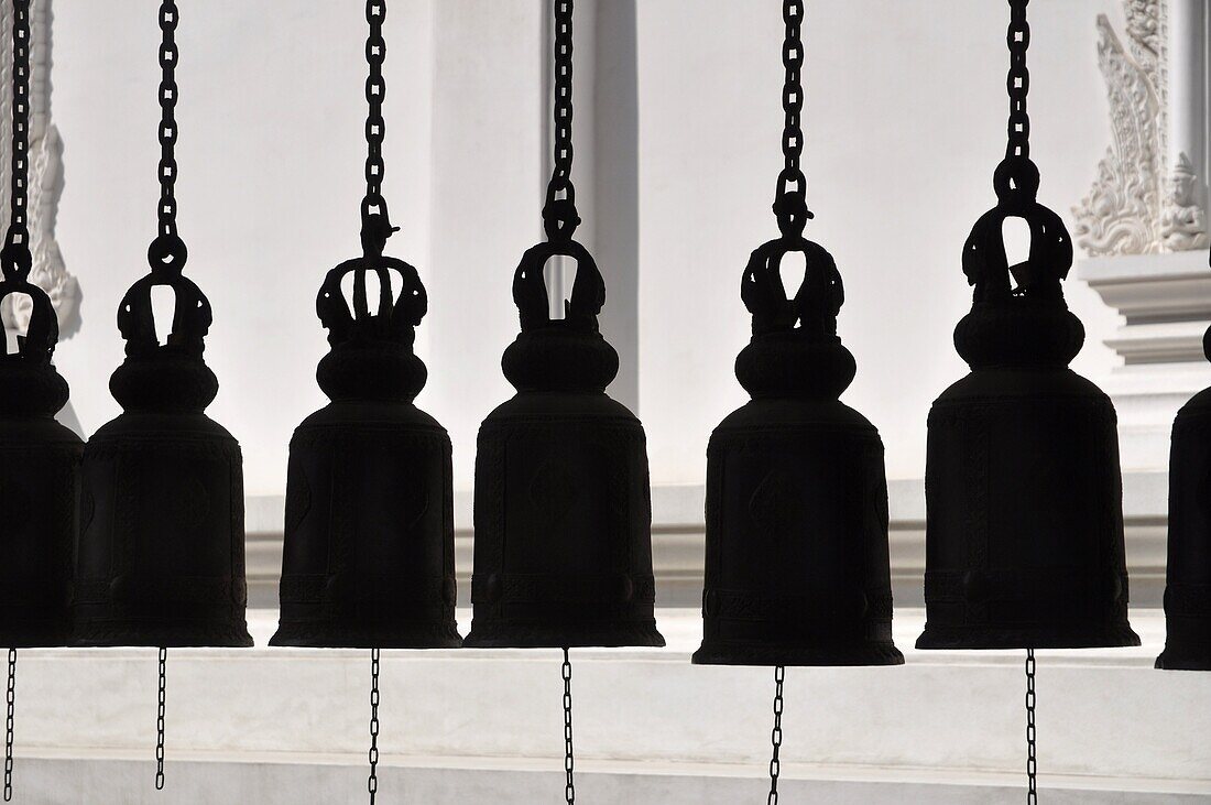 Bangkok (Thailand): ritual bells at a Buddhist temple