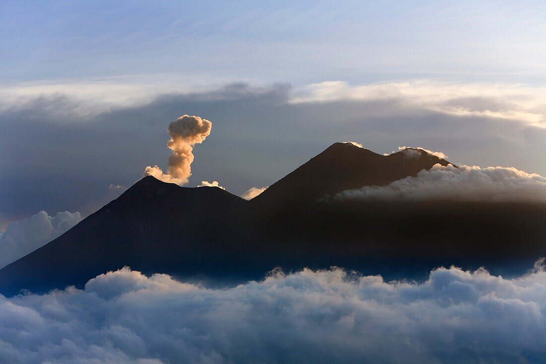 Guatemala, view of Volcan de Fuego