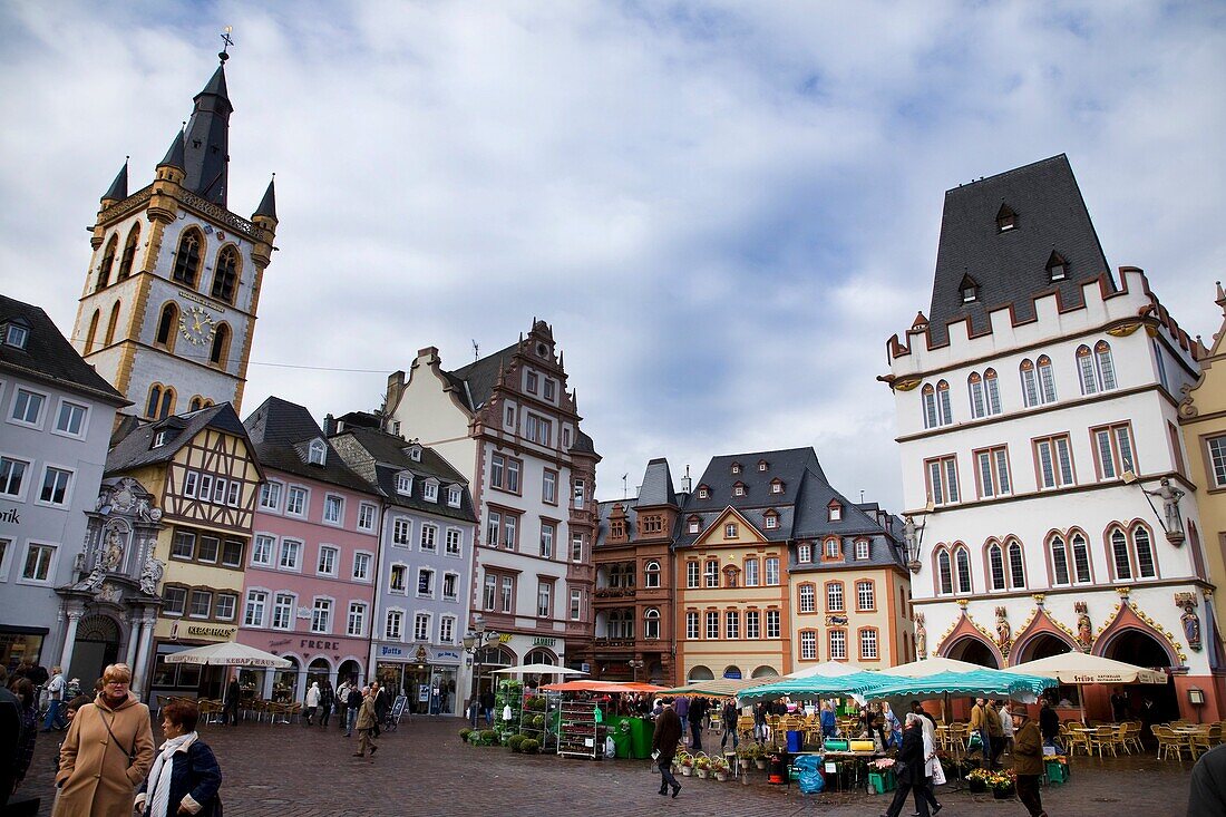 Market square in Trier. Mosel Valley. Germany