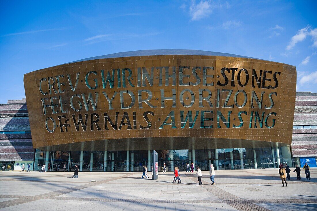 Wales Millennium Centre. Canolfan Mileniwm Cymru. Home of Welsh National Opera. WNO. Cardiff Bay. Cardiff. Caerdydd. Wales. UK.