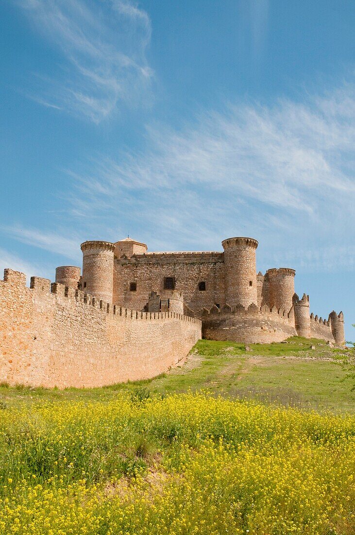 Burg. Belmonte, Provinz Cuenca, Kastilien-La Mancha, Spanien.