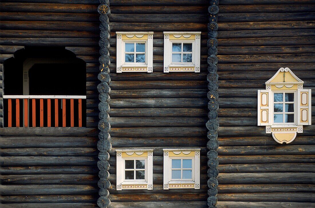 Finland, Karelia, Nurmes, Bomban Talo, Traditional Karelian house