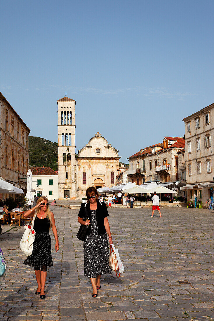 Kathedrale St. Stjepan, Altstadt, Hvar, Split-Dalmatien, Kroatien