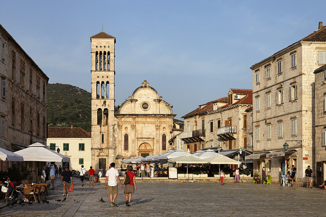 Kathedrale St Stjepan, Altstadt, Hvar, Split-Dalmatien, Kroatien