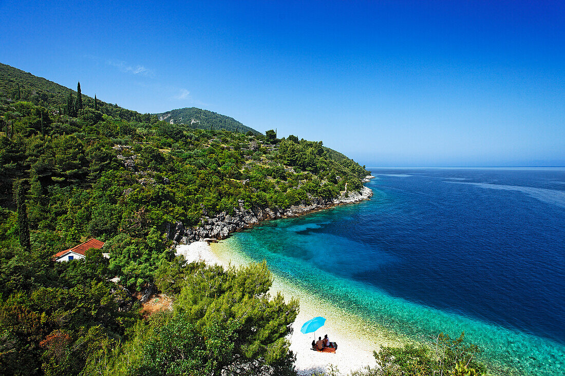 Bathing bay near Racisce, Korcula, Dubrovnik-Neretva County, Dalmatia, Croatia